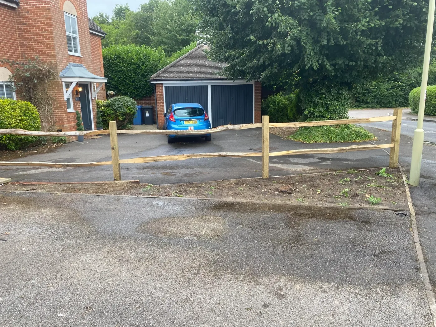 Fence installation project near Haslemere